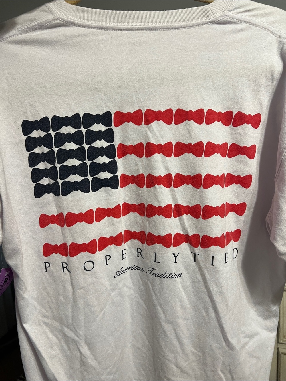 Properly Tied White Graphic Tee - American Tradition Medium